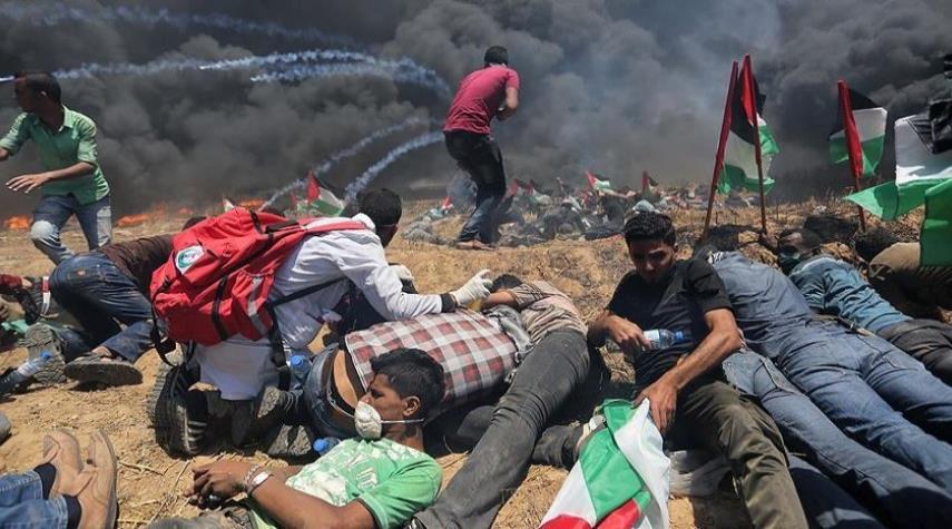 فلسطين... إصابات بقمع الاحتلال للمتظاهرين شرق غزة
