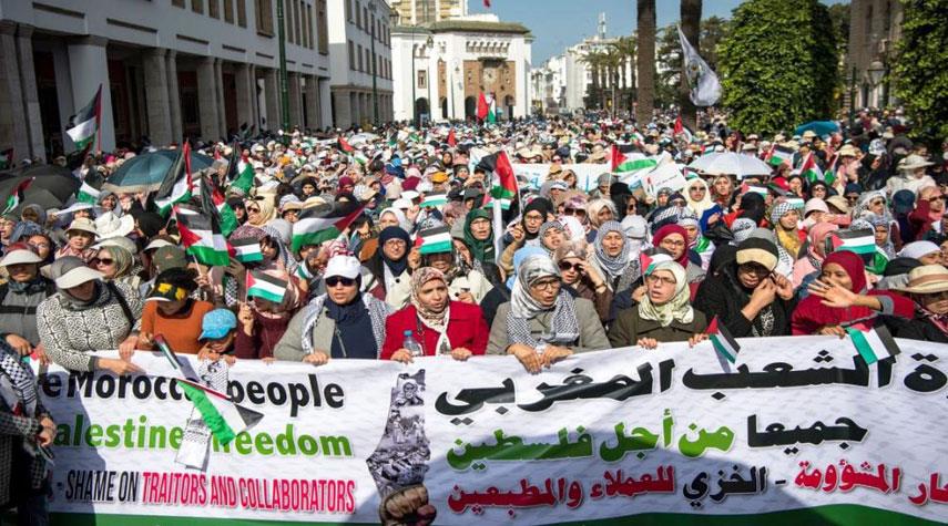 المغرب... احتجاجات ضد التطبيع مع كيان الاحتلال