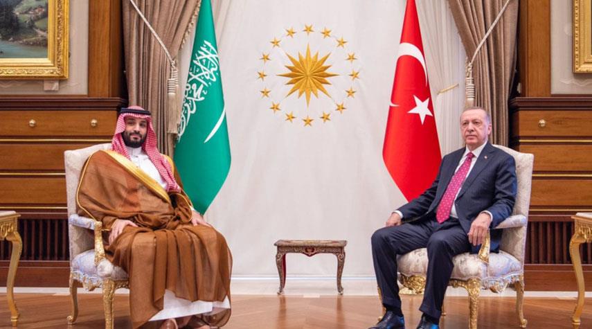 الرئيس التركي يستقبل ولي العهد السعودي في أنقرة