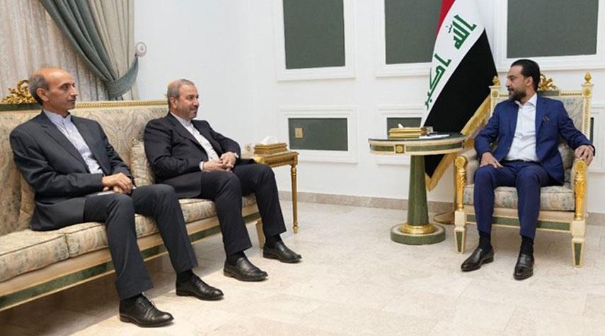 رئيس البرلمان العراقي يستقبل السفير الايراني في بغداد