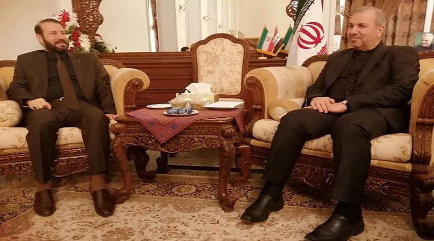 السفير الإيراني في بغداد ورئيس مؤسسة الشهداء العراقية يبحثان مجالات التعاون المختلفة