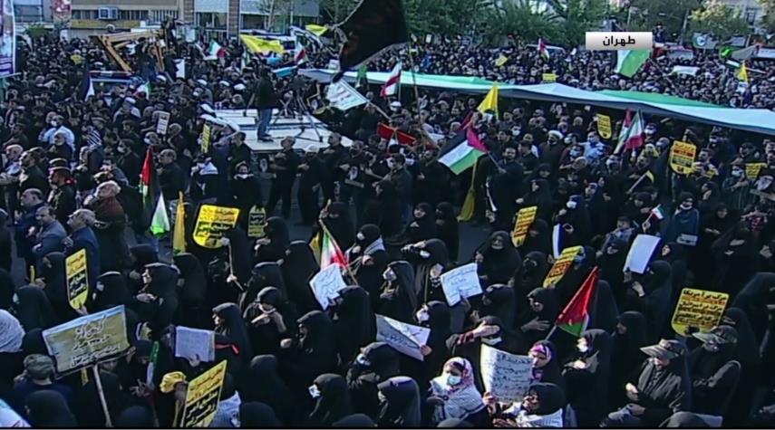 وقفة تضامنية مع الشعب الفسطيني في طهران
