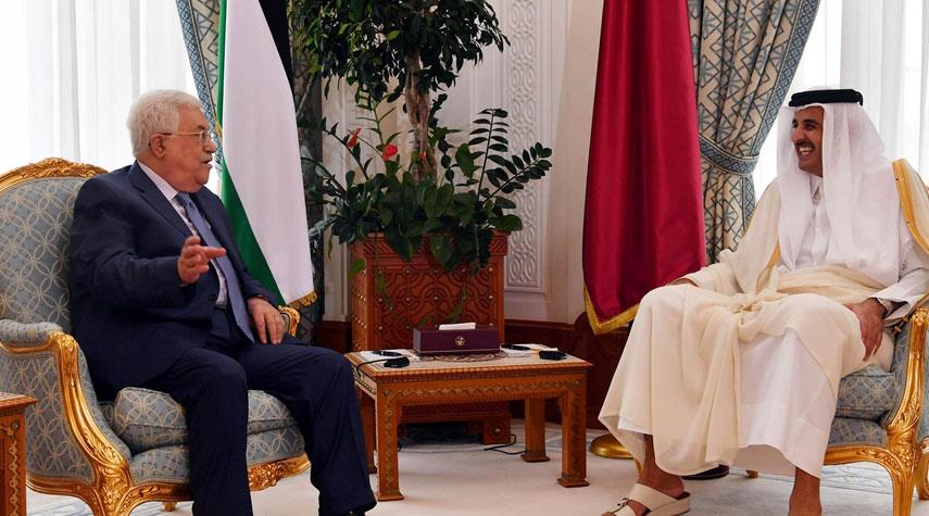أمير قطر يبحث مع عباس اخر المستجدات الفلسطينية