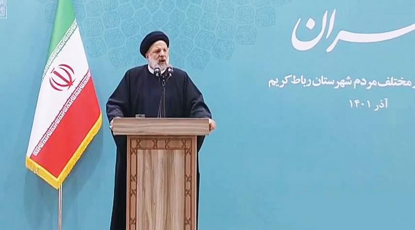 رئيسي: الشعب الايراني لن ينخدع بشعارات الحرية المزيفة