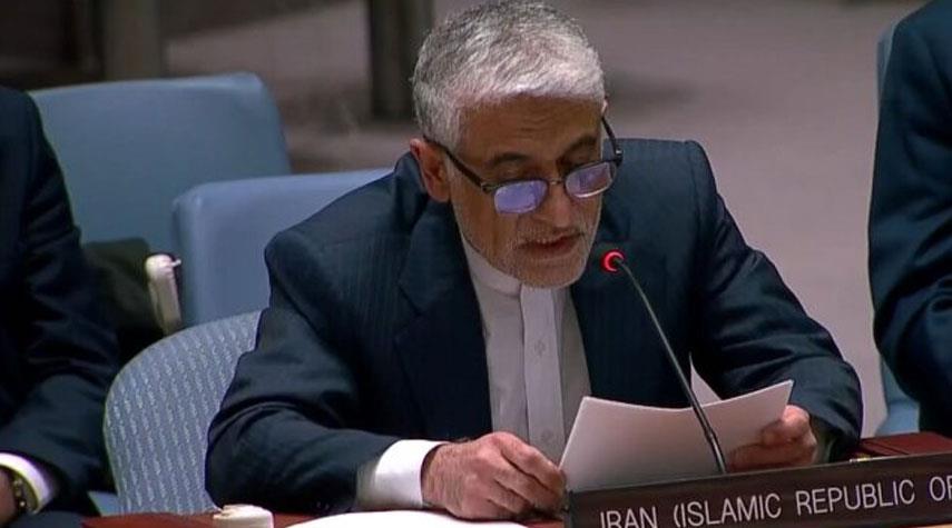 مندوب ايران بالامم المتحدة : طهران تدعم تحسين علاقات سوريا الدبلوماسية