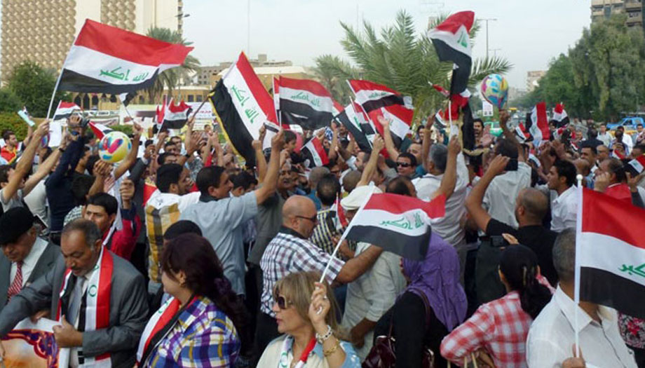  تظاهرات في بغداد تطالب بوقف التدخل الامريكي بتشكيل الحكومة