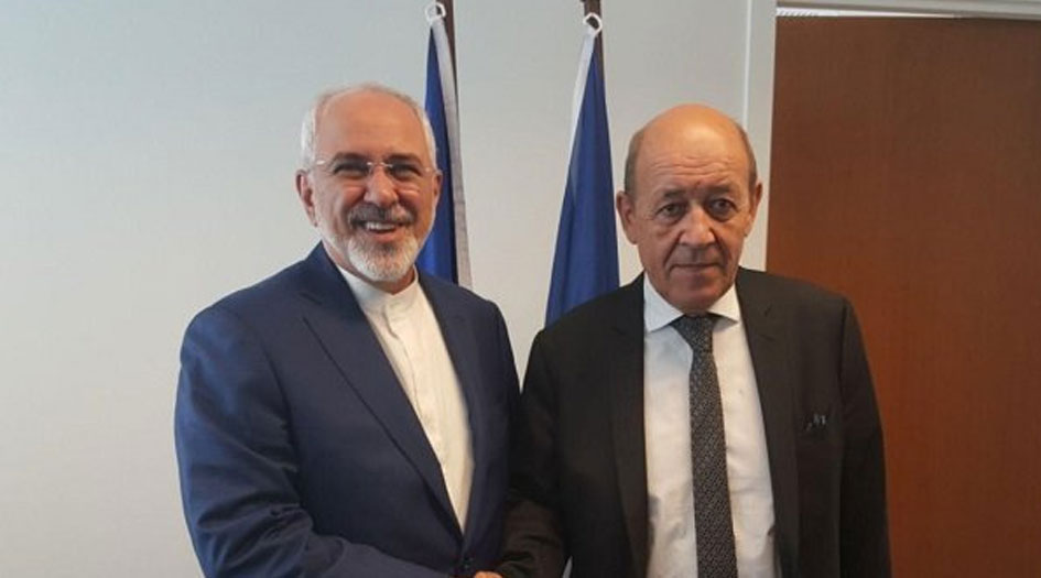 ظريف ولودريان يبحثان هاتفيا الاتفاق النووي والتعامل بين ايران واوروبا