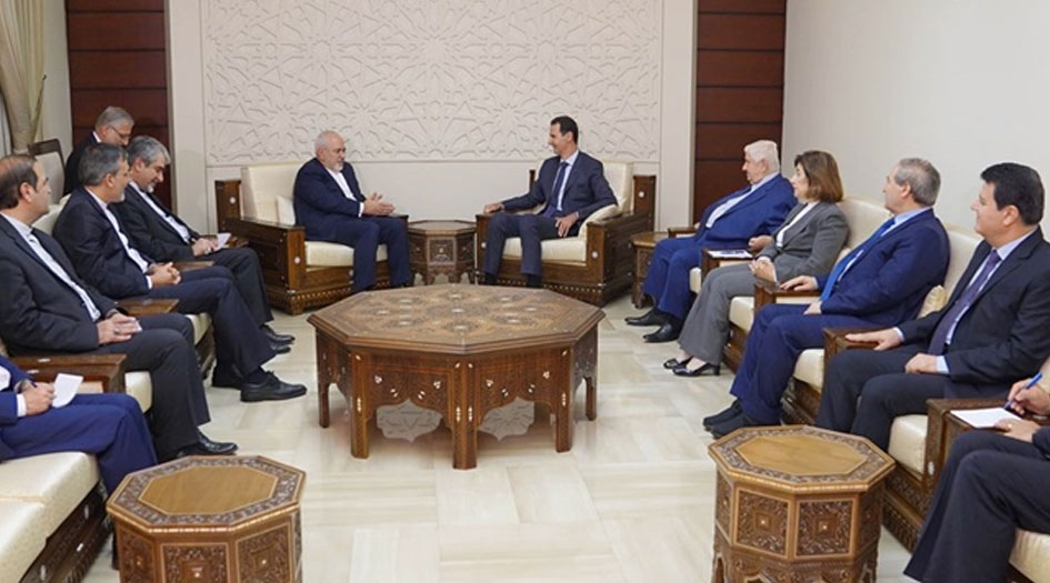 الرئيس الاسد يبحث مع ظريف أهم القضايا الاقليمية