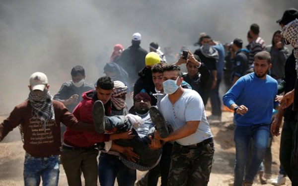 عشرات الاصابات خلال قمع الاحتلال الصهيوني مسيرات العودة