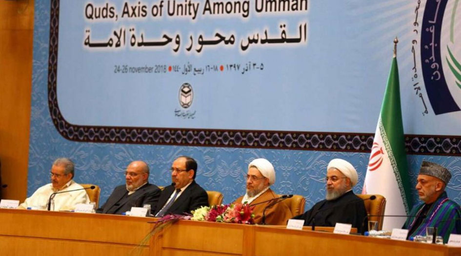 روحاني: ليس امام المسلمين الا الوحدة لينتصروا أمام الصهاينة وامريكا