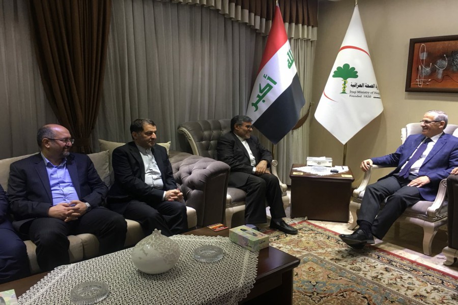 وزير الصحة العراقي يستقبل رئيس منظمة النظام الطبي الايراني  