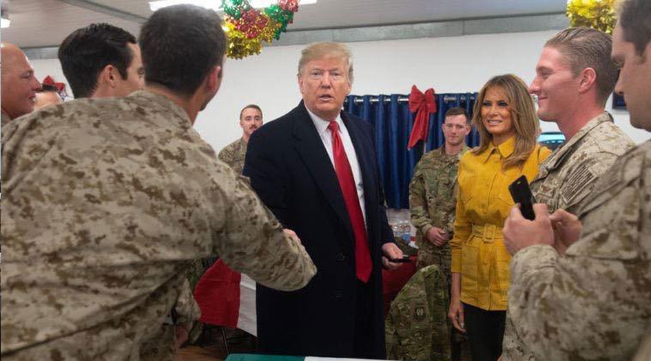ترامب يقوم بزيارة خاطفة للقوات الأمريكية في العراق
