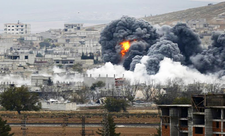 استشهاد 11 سوريا بغارات التحالف الاميركي على ديرالزور