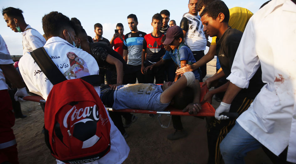 اصابة 19 فلسطينيا بنيران الاحتلال خلال قمعه لمسيرات العودة