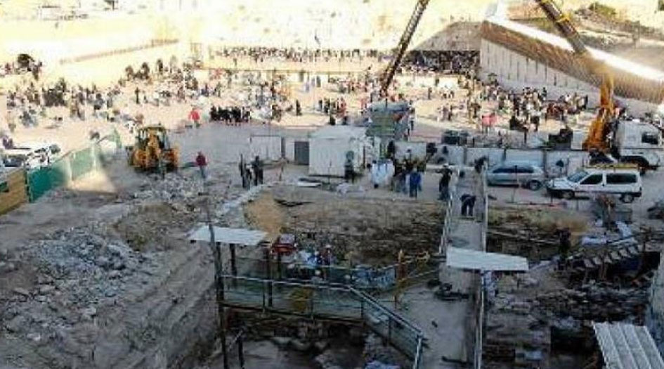 انهيارات أرضية قرب المسجد الأقصى بسبب حفريات الاحتلال