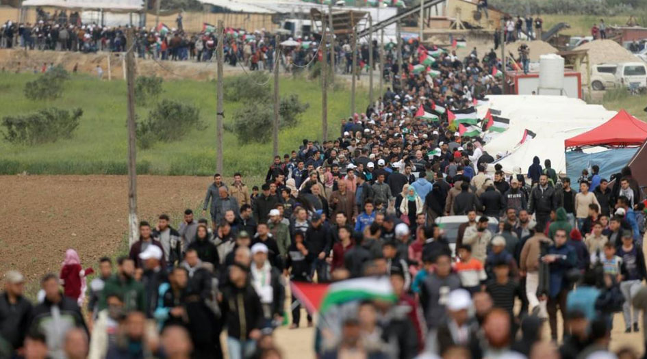 المسيرات الفلسطينية تؤكد على حماية حق العودة وافشال صفقة القرن