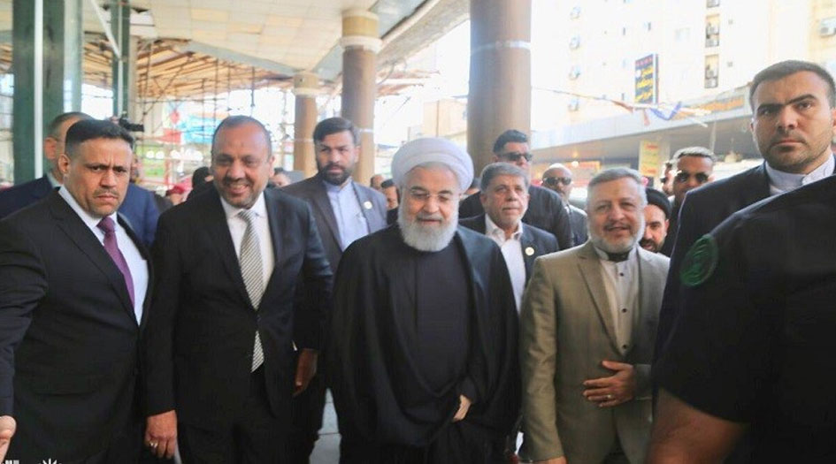 الرئيس الايراني يزور مراجع الدين بالنجف الاشرف