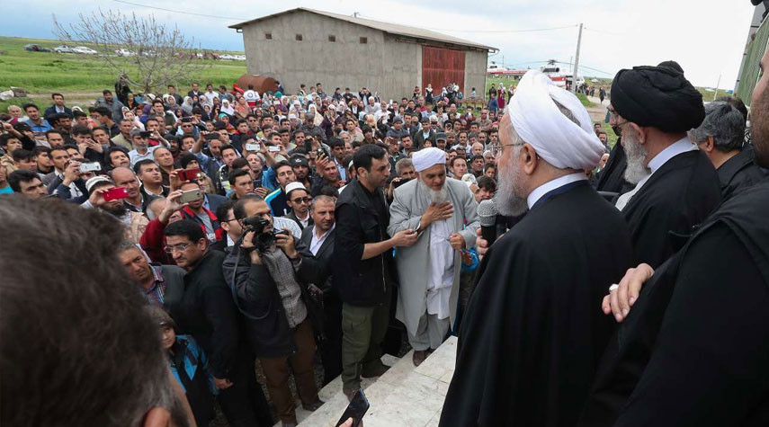 الرئيس روحاني: نقف بكل إمكانياتنا الى جانب المتضررين بالسيول