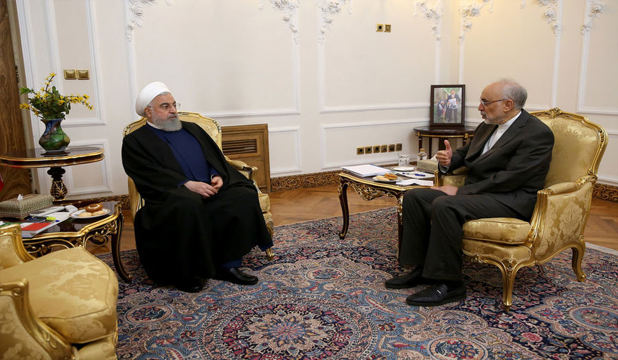 رئيس المنظمة الذرية يقدم تقريرا للرئيس روحاني 