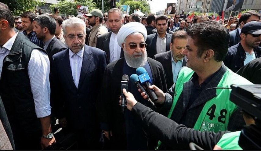 الرئيس الايراني يؤكد ان "صفقة القرن" ستتحول لـ"إفلاس القرن"