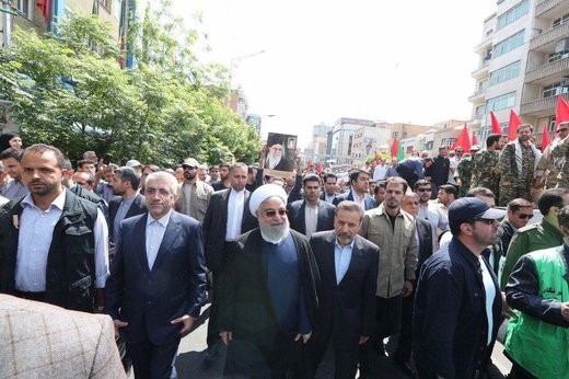 بالصور ...كبار المسؤولين الإيرانيين يشاركون بمسيرات يوم القدس العالمي