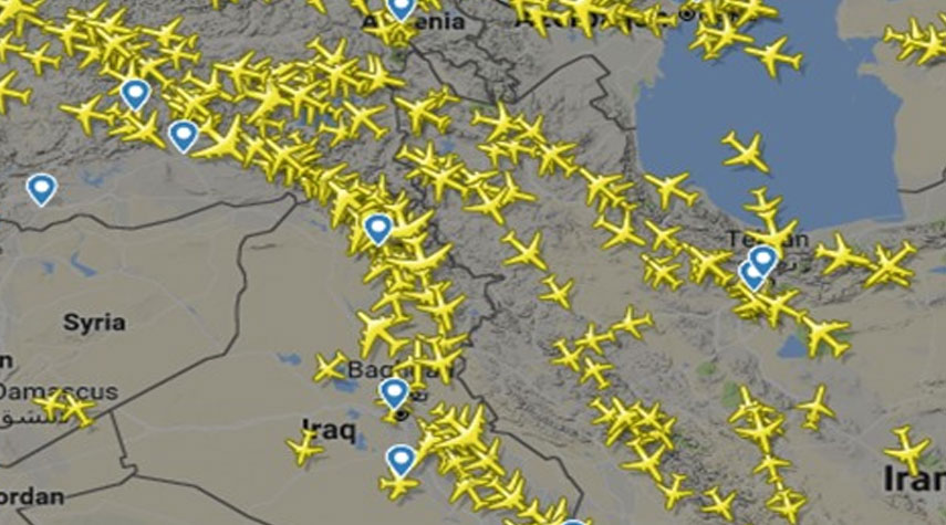 متحدث: شركات الطيران لم تطلب تغيير مسار الرحلات من اجواء ايران