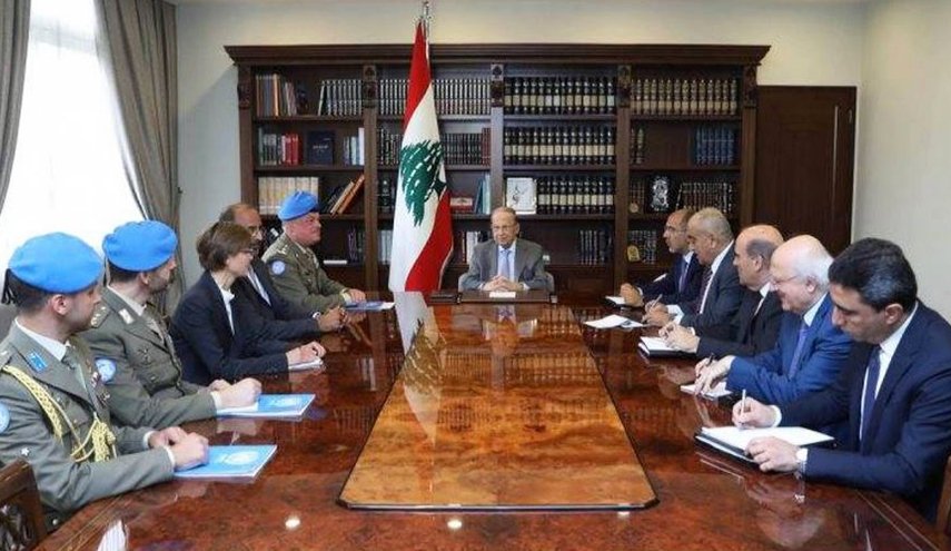 الرئيس اللبناني: لبنان سيطلب تجديد ولاية اليونيفيل 