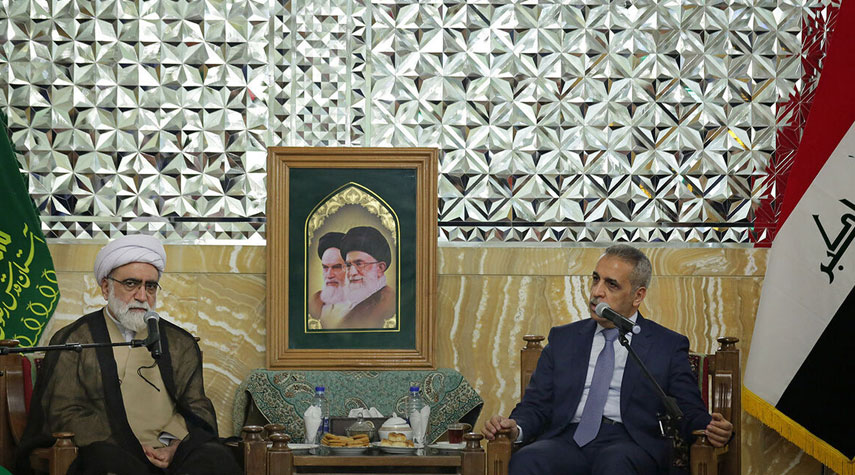 رئيس مجلس القضاء العراقي يلتقي سادن العتبة الرضوية المقدسة في مشهد