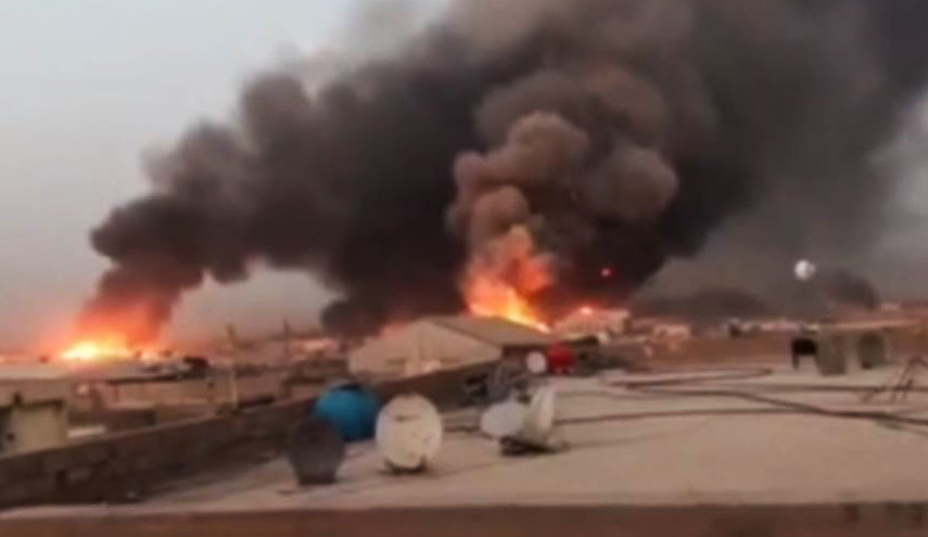 العراق... حريق بمخزن عتاد للحشد العشائري بالانبار 