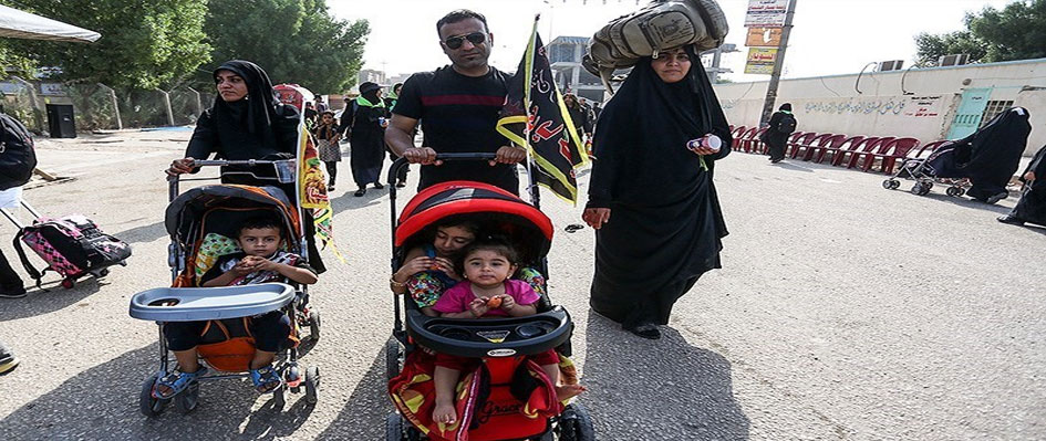 بالصور.. مشاركة الأطفال في مسيرات الأربعين الحسيني 1441