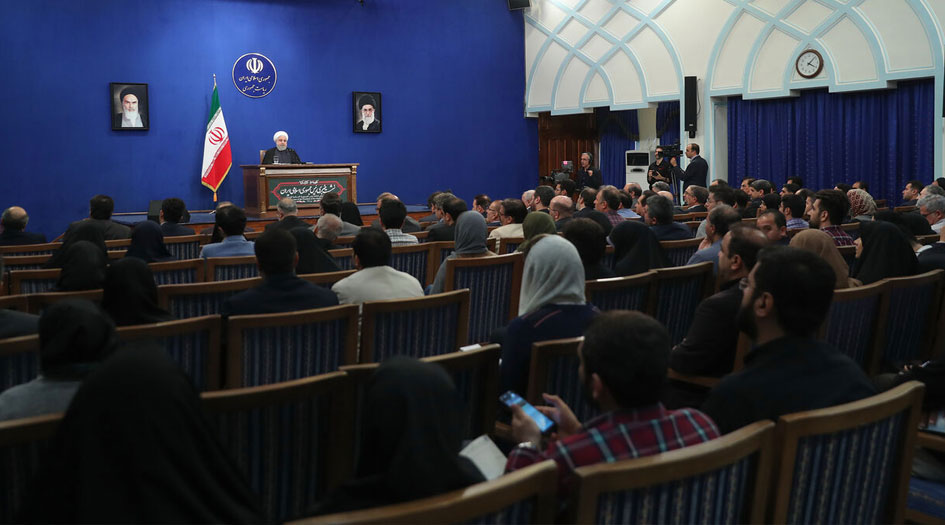 الرئيس روحاني : جهتان عملتا على الانسحاب الامريكي من الاتفاق النووي