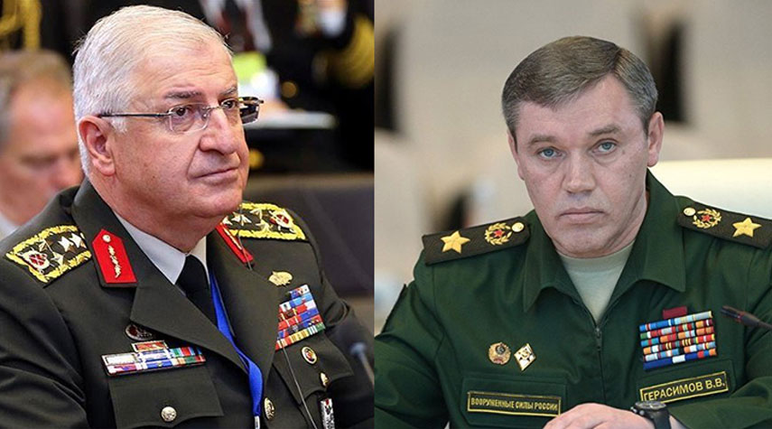 رئيسا الأركان الروسي والتركي يبحثان المستجدات في سوريا