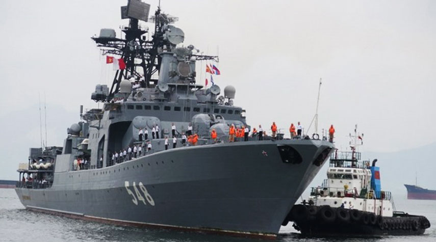 مناورات بحرية روسية سورية مشتركة في البحر المتوسط
