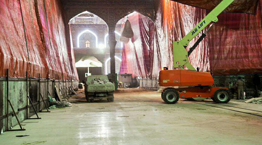 تشييد صالة جديدة في الصحن الحسيني الشريف