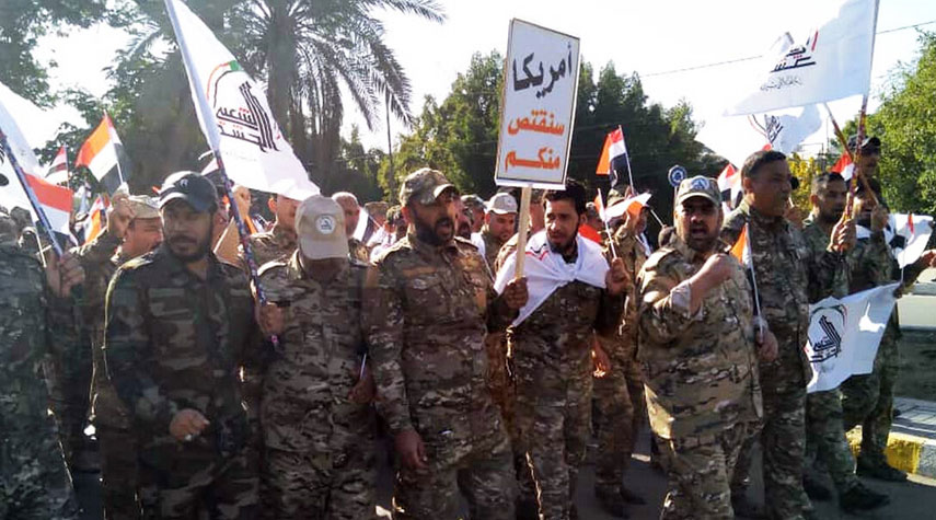 استهتار آخر للولايات المتحدة..تهديد المحتجين أمام سفارتها في بغداد