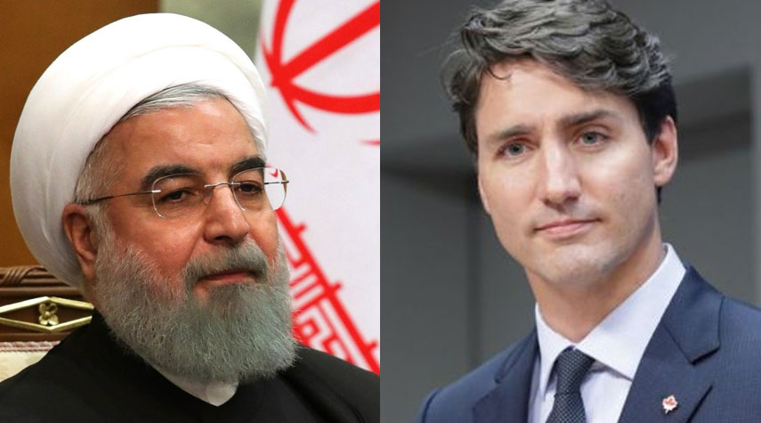 روحاني يبحث مع رئيس الوزراء الكندي بشأن حادث الطائرة الاوكرانية