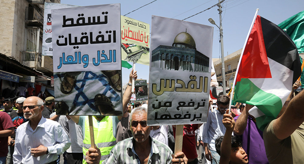 مسيرات شعبية في الاردن ترفض اتفاقية الغاز مع اسرائيل