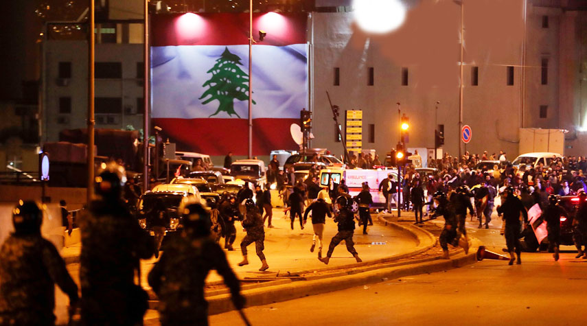 استمرار المواجهات في بيروت بين قوات الأمن ومحتجين 