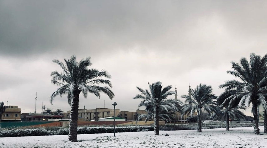 تساقط الثلوج في مختلف مناطق العراق