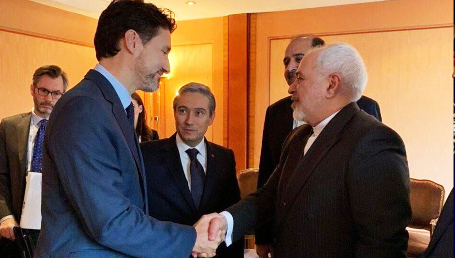 وزير الخارجية الايراني يلتقي رئيس الوزراء الكندي