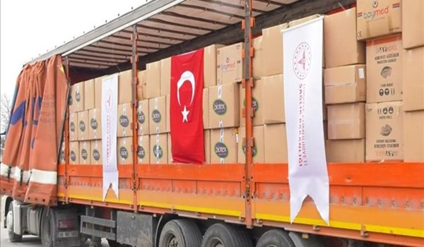 تركيا ترسل مساعدات الى ايران لمواجهة كورونا