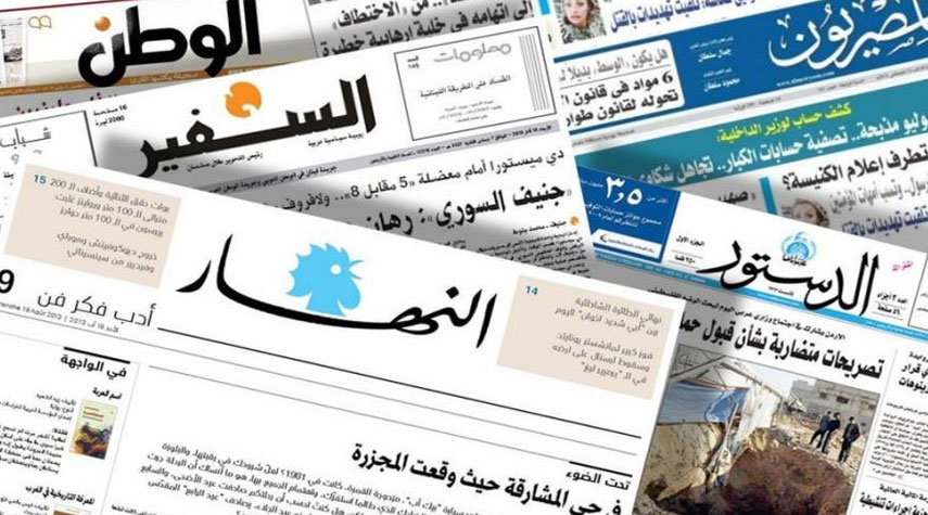 عناوين الصحف العربية لليوم الأربعاء 1-4-2020