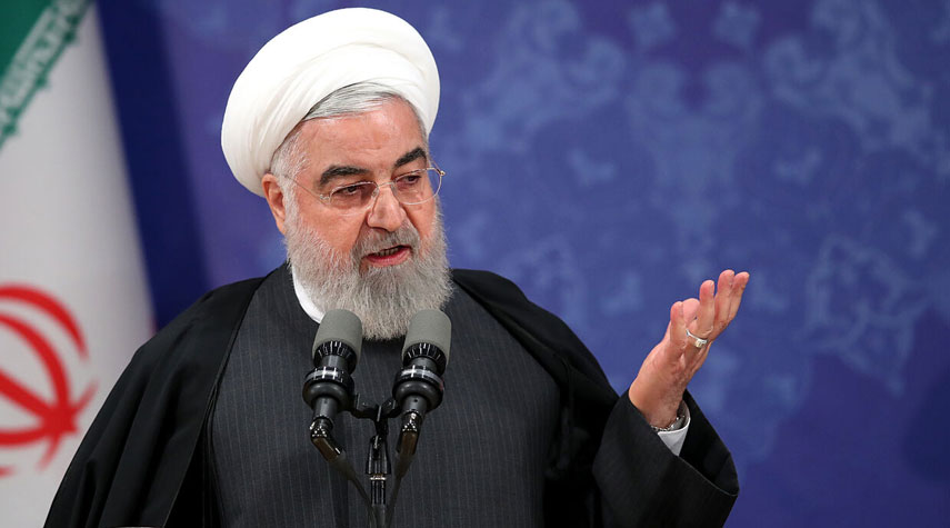 روحاني يؤكد على مواجهة ممارسات الكيان الصهيوني العدوانية