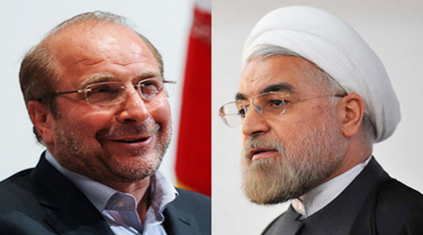الرئيس الإيراني يهنئ قاليباف بانتخابه رئيسا للبرلمان