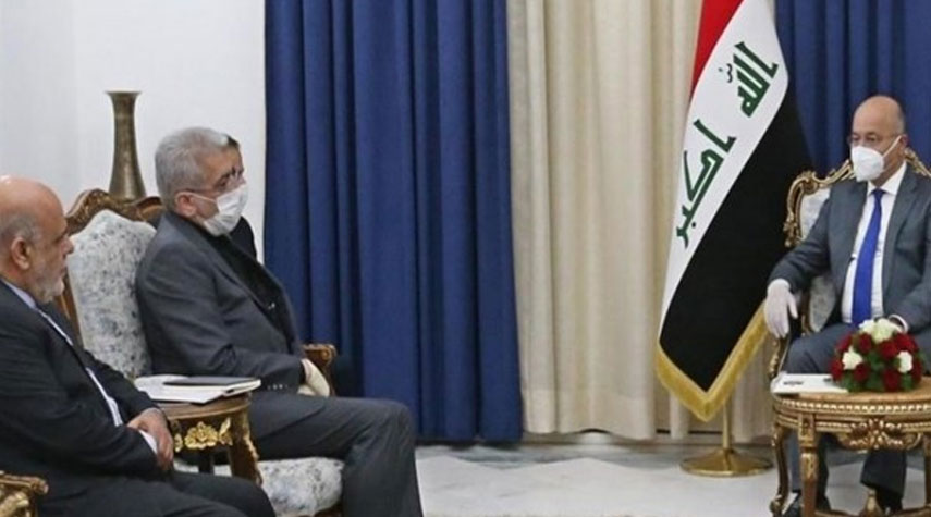 الرئيس العراقي يؤكد ضرورة توسيع آفاق التعاون مع إيران