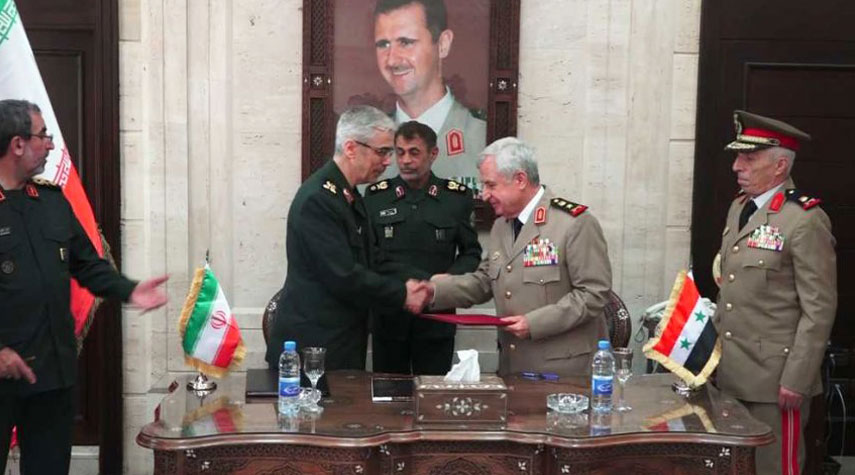 التوقيع على اتفاقية التعاون العسكري والأمني بين طهران ودمشق