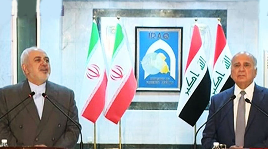 ظريف: العراق القوي بمثابة قوة وامن واستقرار ايران 