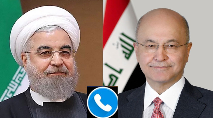 مباحثات هاتفية بين الرئيس الايراني ونظيره العراقي..ماذا دار بينهما؟