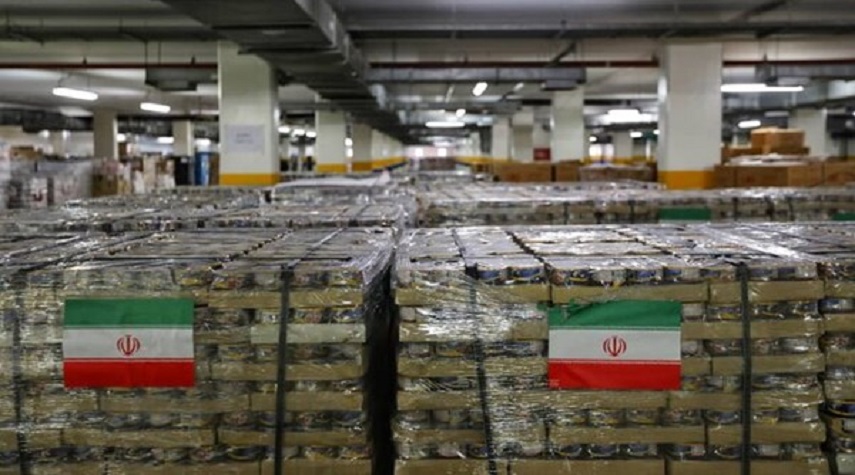 ايران ترسل شحنة بزنة 15 طنا من المساعدات الانسانية الى لبنان