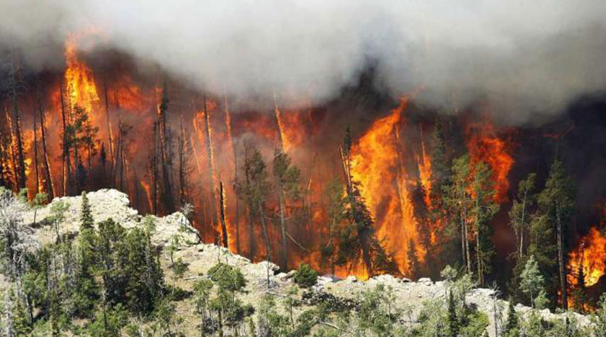 الاقمار الاصطناعية تظهر دخان حرائق غابات أمريكا